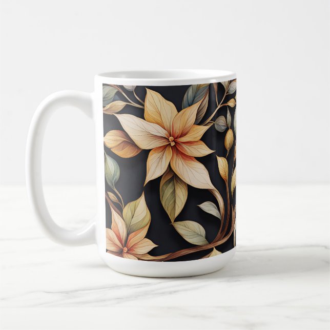 Mug Fleurs et vignes élégantes (Gauche)