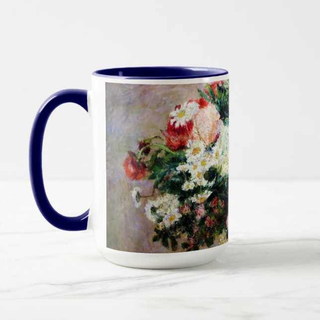 Mug Fleurs florales Roses rouges Roses blanches (Gauche)