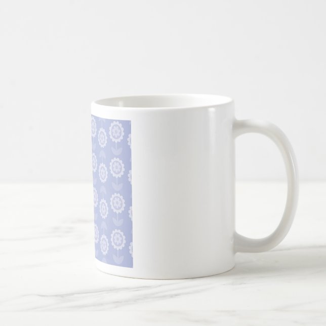 Mug Fleurs florales violettes d'art motif Abstrait (Droite)