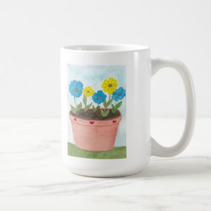 Mug Fleurs Imaginaires dans un Pot de Fleurs avec des 