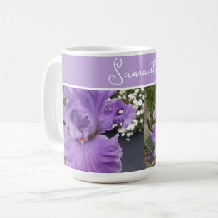 Mug Fleurs Iris Fleurs Violet Lavande Lilac Floral