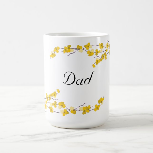 Mug Fleurs Jaune Doré (Centre)