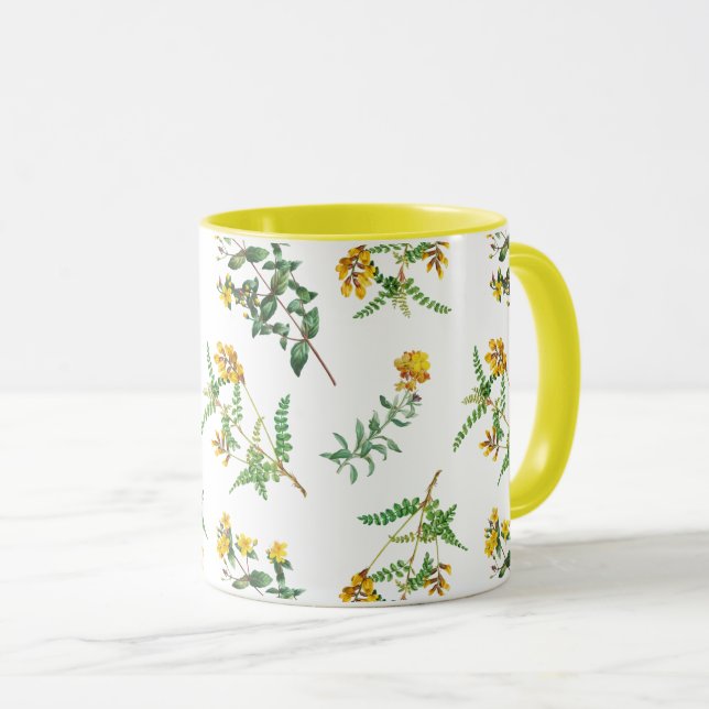 Mug Fleurs jaunes (Devant droit)