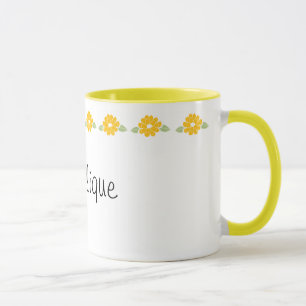 Mug Fleurs jaunes nommées d'Angelique