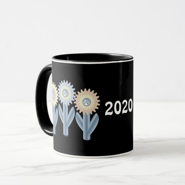 Mug Fleurs mécaniques (Devant gauche)