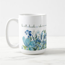 Mug "Fleurs Minces" Bleues