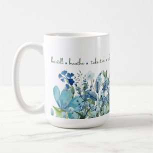 Mug "Fleurs Minces" Bleues