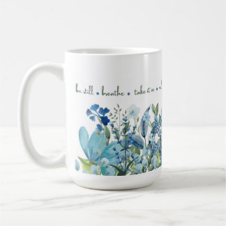 Mug "Fleurs Minces" Bleues