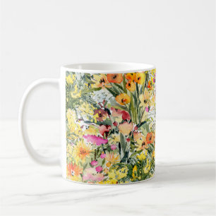 Mug Fleurs Minuscules Champ : Aquarelle Lumineuse.