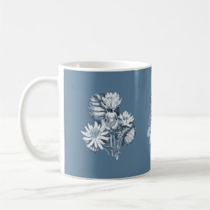 Mug Fleurs monochromes en bleu