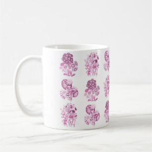 Mug Fleurs monochromes en rose