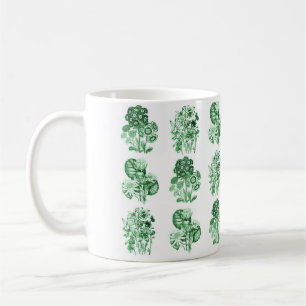 Mug Fleurs monochromes en vert