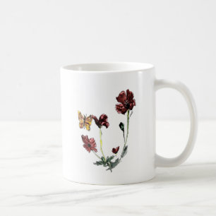 Mug Fleurs Nature Art Papillon Pavot