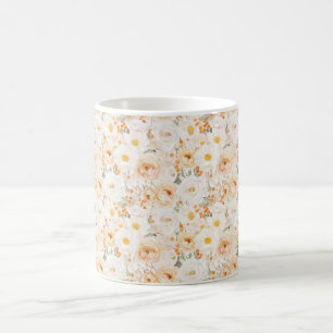 Mug Fleurs Orange Pêche
