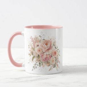 Mug Fleurs personnalisées avec votre nom