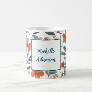 Mug Fleurs Plaines Rétro Élégantes Et Élégantes Votre 