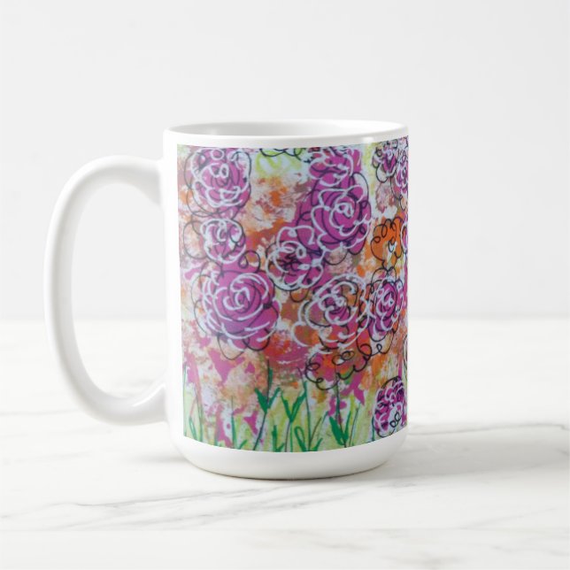 Mug Fleurs roses (Gauche)