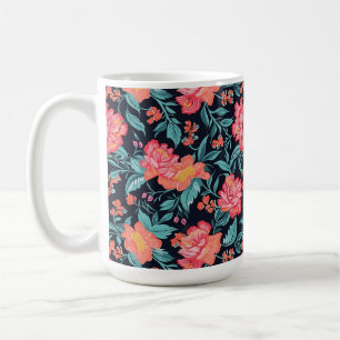 Mug Fleurs roses et coraux