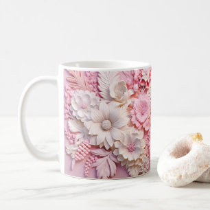 Mug Fleurs roses imprimées 3D