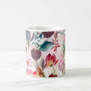 Mug Fleurs Rustiques Rouge Bourgogne Fleur Nature