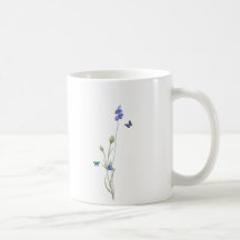 Fleurs sauvages à l'aquarelle et rayures aquarelle