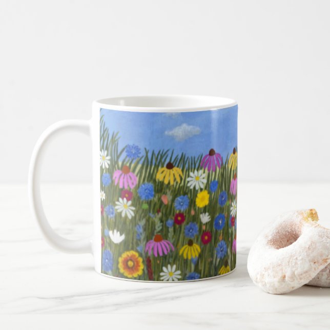 Mug Fleurs sauvages avec Daisies Classic (Avec donut)