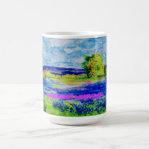 Mug fleurs sauvages bluebonnet