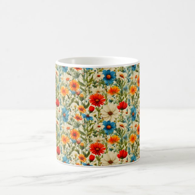 Mug Fleurs sauvages de plusieurs couleurs (Centre)