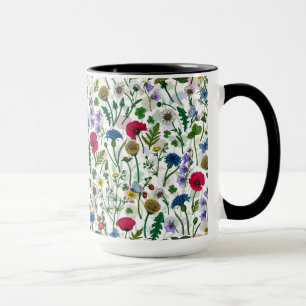 Mug Fleurs sauvages sur blanc cassé