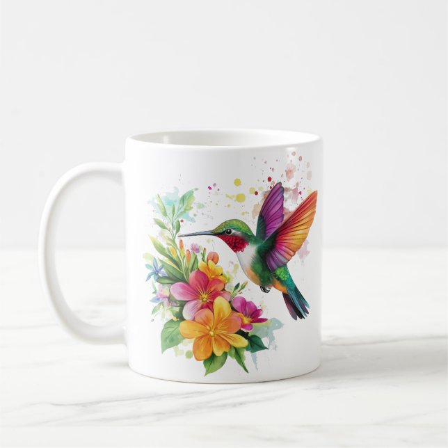 Mug Fleurs tropicales des colibris (Gauche)