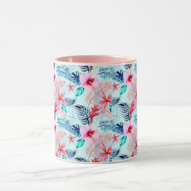 Mug Fleurs tropicales roses (Centre)