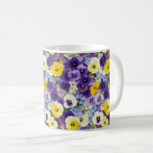 Mug Fleurs violettes et jaunes