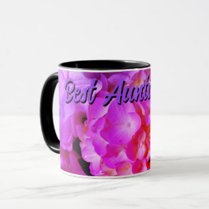 Mug Fleurs violettes roses chaudes florales hydrangées