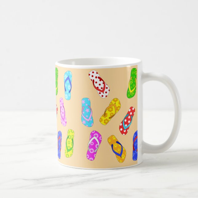 Mug Flip Flop Sandals Motif Cute Beach Thème (Droite)