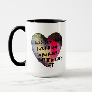 Mug Flirter Citations d'amour dans mon coeur Flirt int