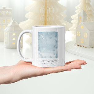 Mug Flocon de neige bleu poussiéreux