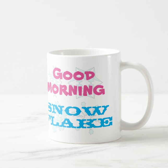Mug Flocon de neige bonjour (Droite)