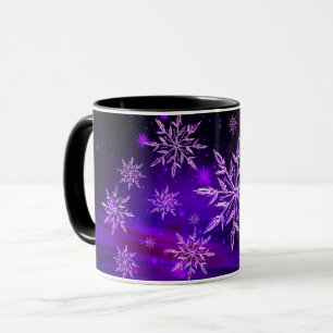 Mug Flocon de neige rose et violet