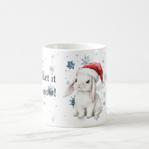 Mug Flocons de neige Laissez tomber la neige Lapin Cha