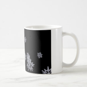 Mug Flocons de neige sur fond noir