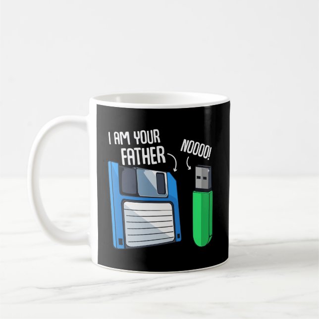 Mug Floppy Disk Coder Computer Engineering Geek Nerd C (Gauche)