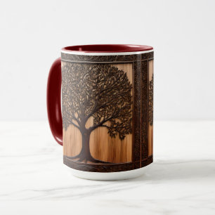 Mug Flora australienne : Impression en bois de Wattle