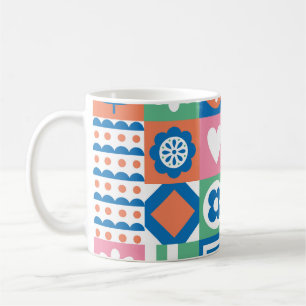 Mug Floral Abstrait : Scandinave Folk Design.