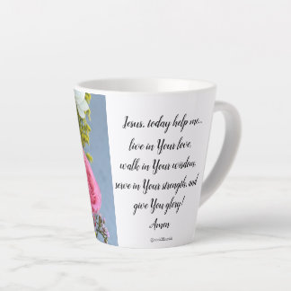 Mug floral avec prière