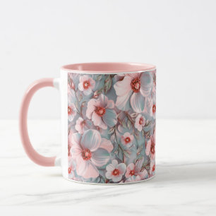 Mug Floral bleu doux