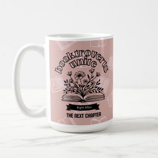 Mug Floral "Booktroverts Unite" (Gauche)