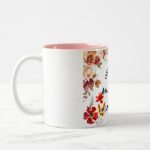 Mug Floral Botanique Personnalisé Pour Maman