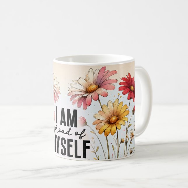 Mug Floral Citations Positifs (Devant droit)