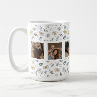 Mug Floral Daisy 6 Photo Collage - Fête des mères sur