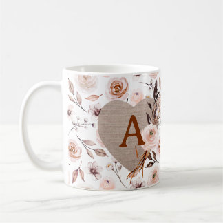 Mug Floral d'aquarelle rétro